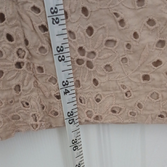 Talbots Tan Eyelet Midi Dress - Picture 5 of 7